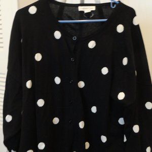 Coldwater Creek Polka  Dot Cardigan